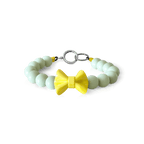 JOGIA glow-in-the-dark beaded collar photographed on a white background.