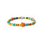 JOGIA star-themed beaded dog collar photographed on a white background.